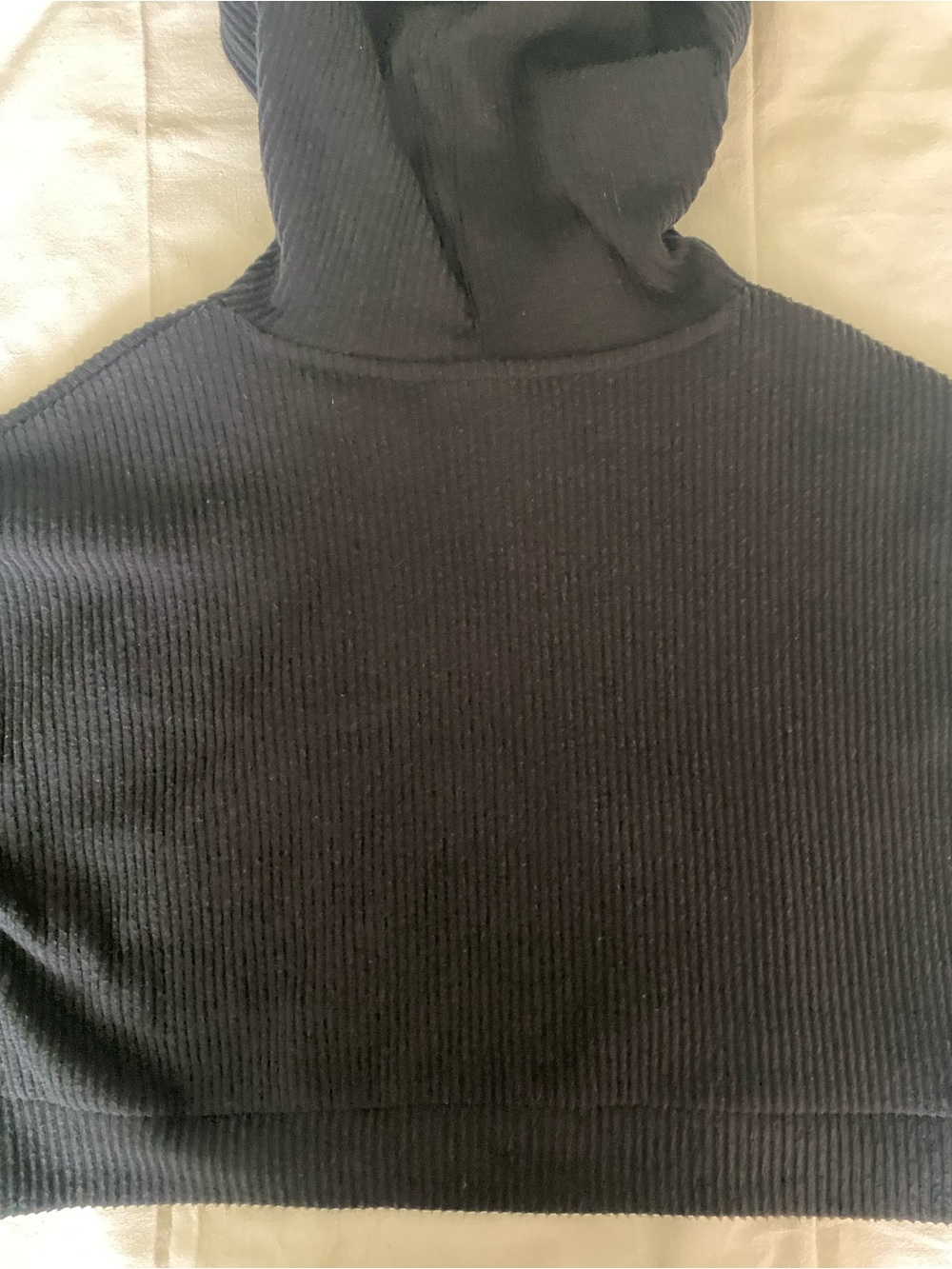 YoungLA Black Ribbed Hoodie